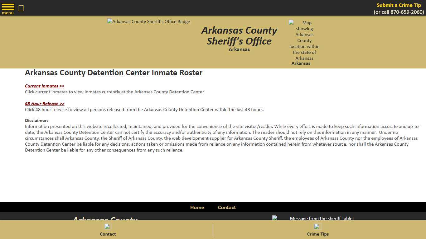 Roster Choose - Arkansas County Sheriff's Office, Arkansas